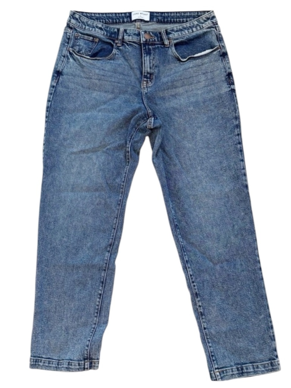 LANE BRYANT Flex Magic Mid Rise Slim Straight Ankle Jeans 14 Long Stretch